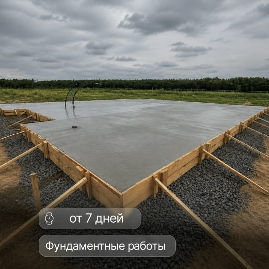 Надёжный фундамент от 7 дней